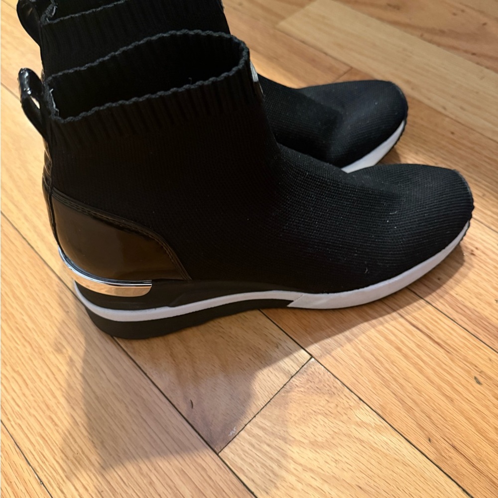 Michael Kors Black and White Sock Sneakers